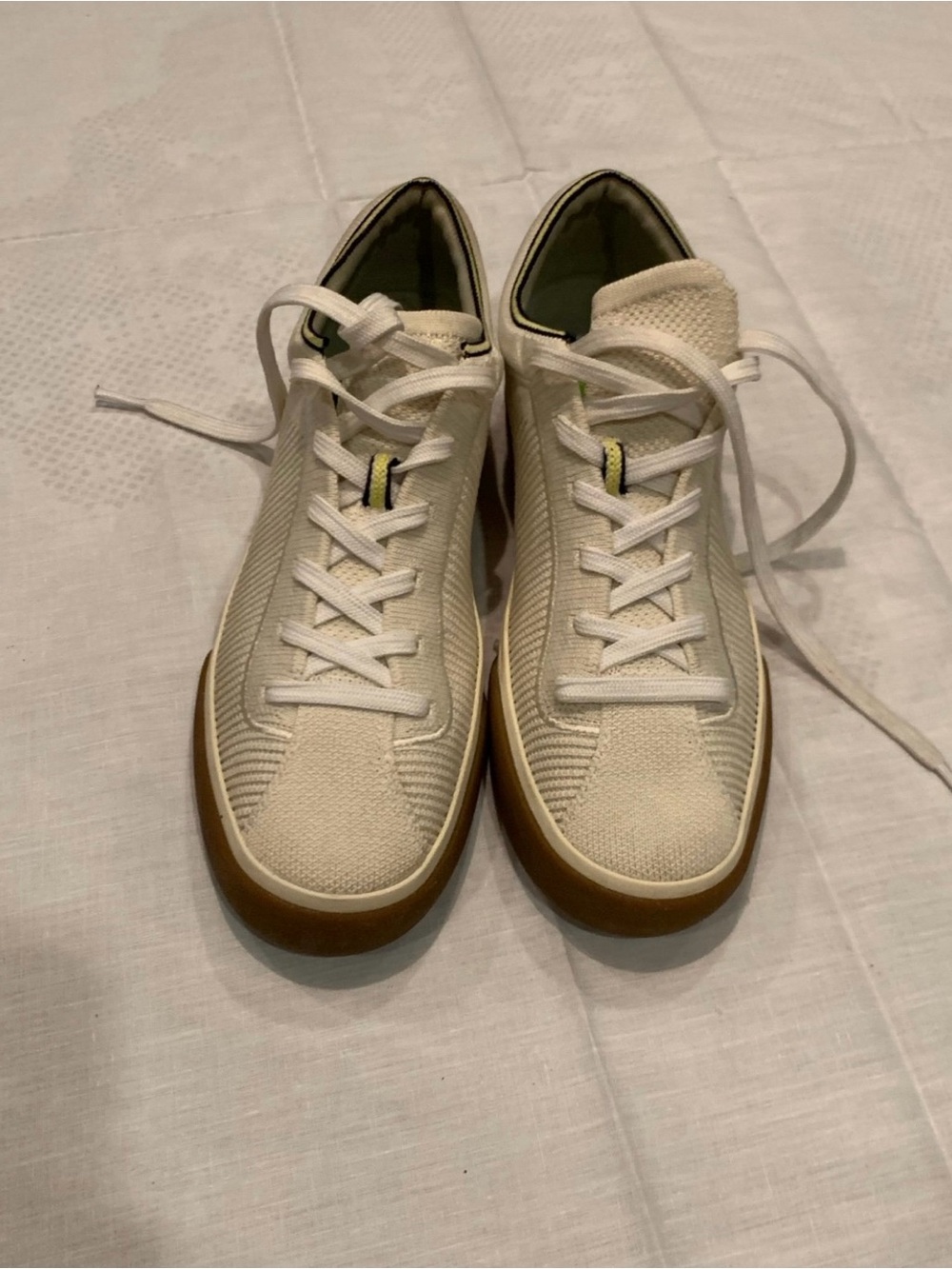 Rothy’s lace up sneakers woman size 8 Cullah of white light beige